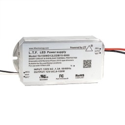 LTF LED 150watt no load electronic AC transformer 12VAC ELV dimmable TA150WA12LEDB15