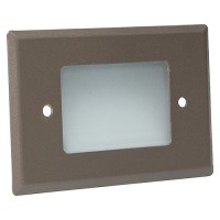 Outdoor landscape lighting LED bronze half brick step light 7110 series, natural white 4000K, low voltage 12volt